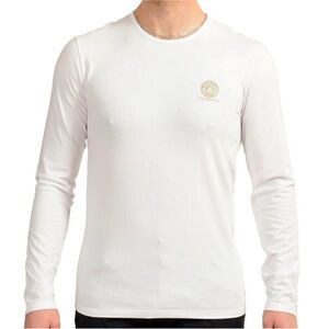 Versace Men's Gold Logo Medusa Long Sleeve Tee NWOT